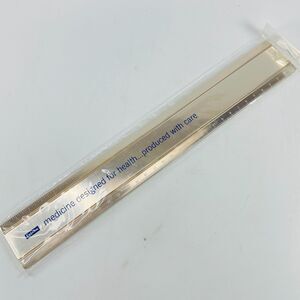 Vintage UPJOHN PHARMACEUTICAL Metal Ruler 12" Advertising Medicine Medical Promo
